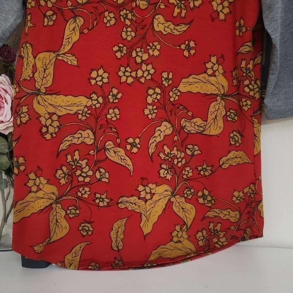 2for$10 Mid Sleeve Shirt Size M floral Lagenlook Casual Lounge Preppy - Picture 6 of 7